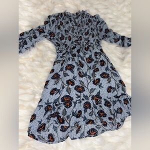 ANTHROPOLOGIE Floral Print Dress with Long Sleeves